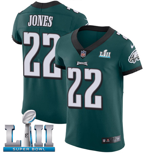 Nike Eagles #22 Sidney Jones Midnight Green Team Color Super Bowl LII Men's Stitched NFL Vapor Untouchable Elite Jersey